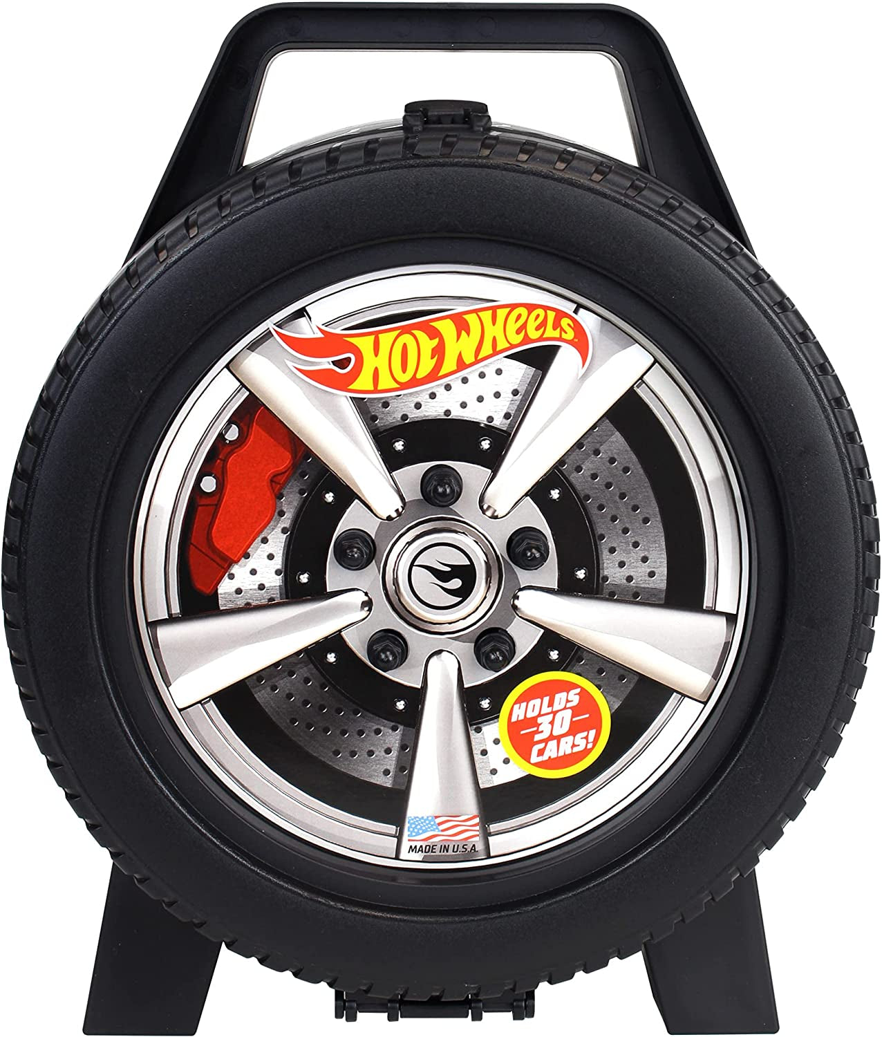 Hot Wheels 48-Car Storage Case - Sturdy Plastic Organizer with Handle for 1:64 Scale Die-Cast Vehicles, Ideal for Kids' Travel and Display
