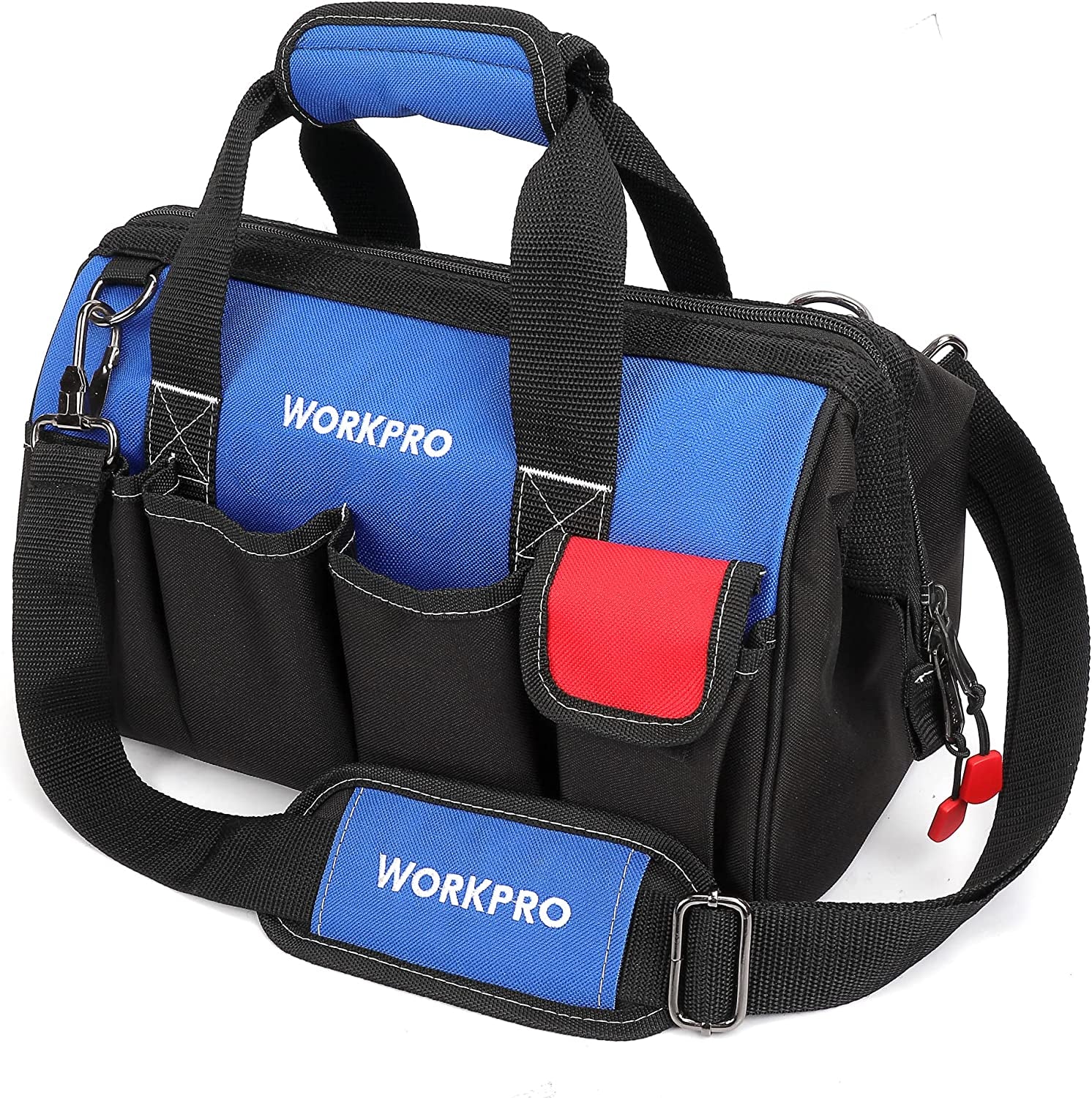 WORKPRO 14-Inch Multi-Pocket Tool Organizer with Adjustable Shoulder Strap