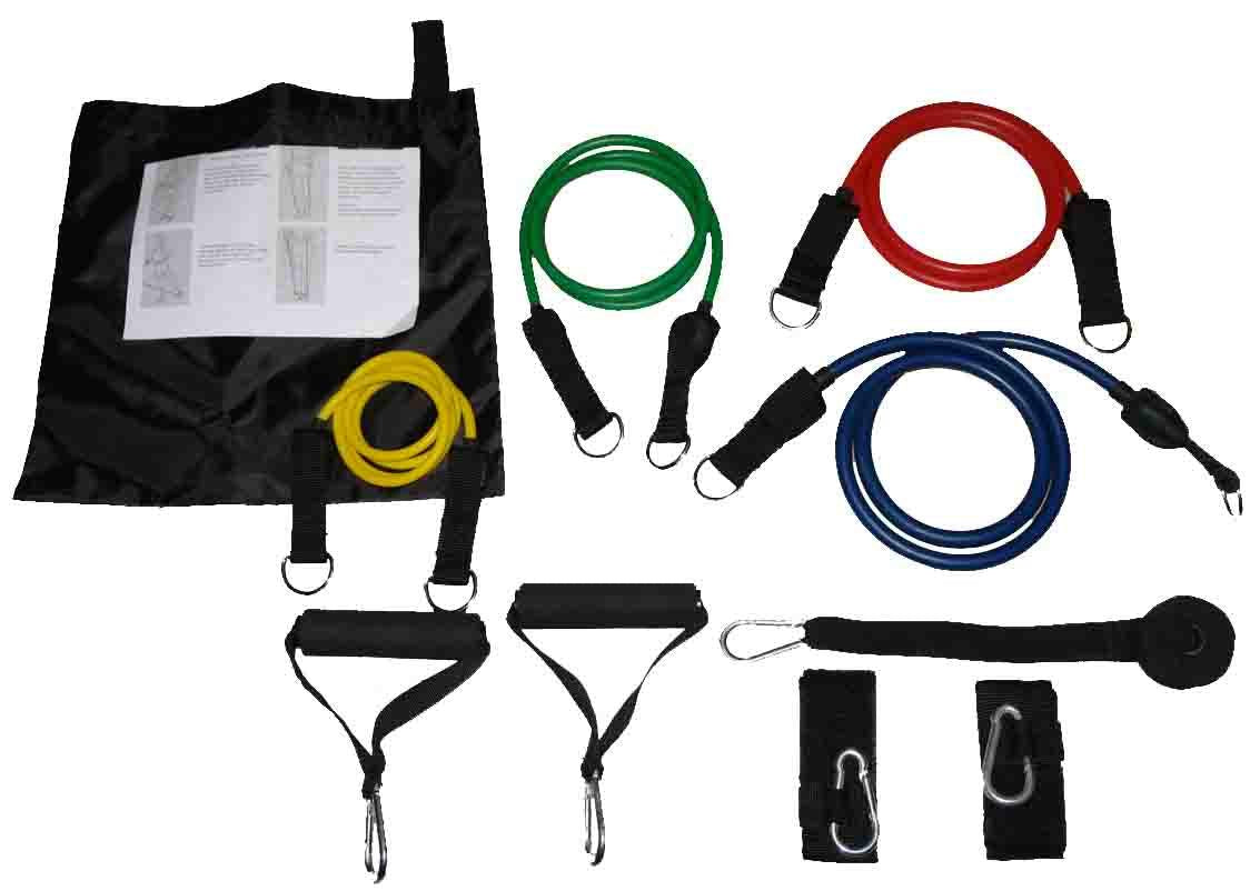 Ultimate 11-Piece Workoutz Resistance Tubing Kit for Total Body Fitness