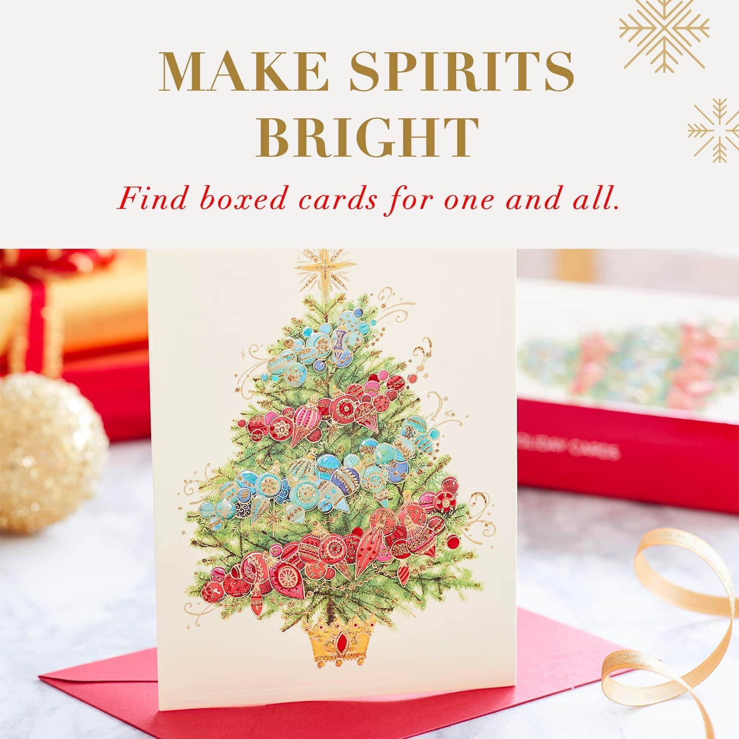 Papyrus Boxed Christmas Cards with Envelopes - Special Wishes, Tree Design (Set of 8)