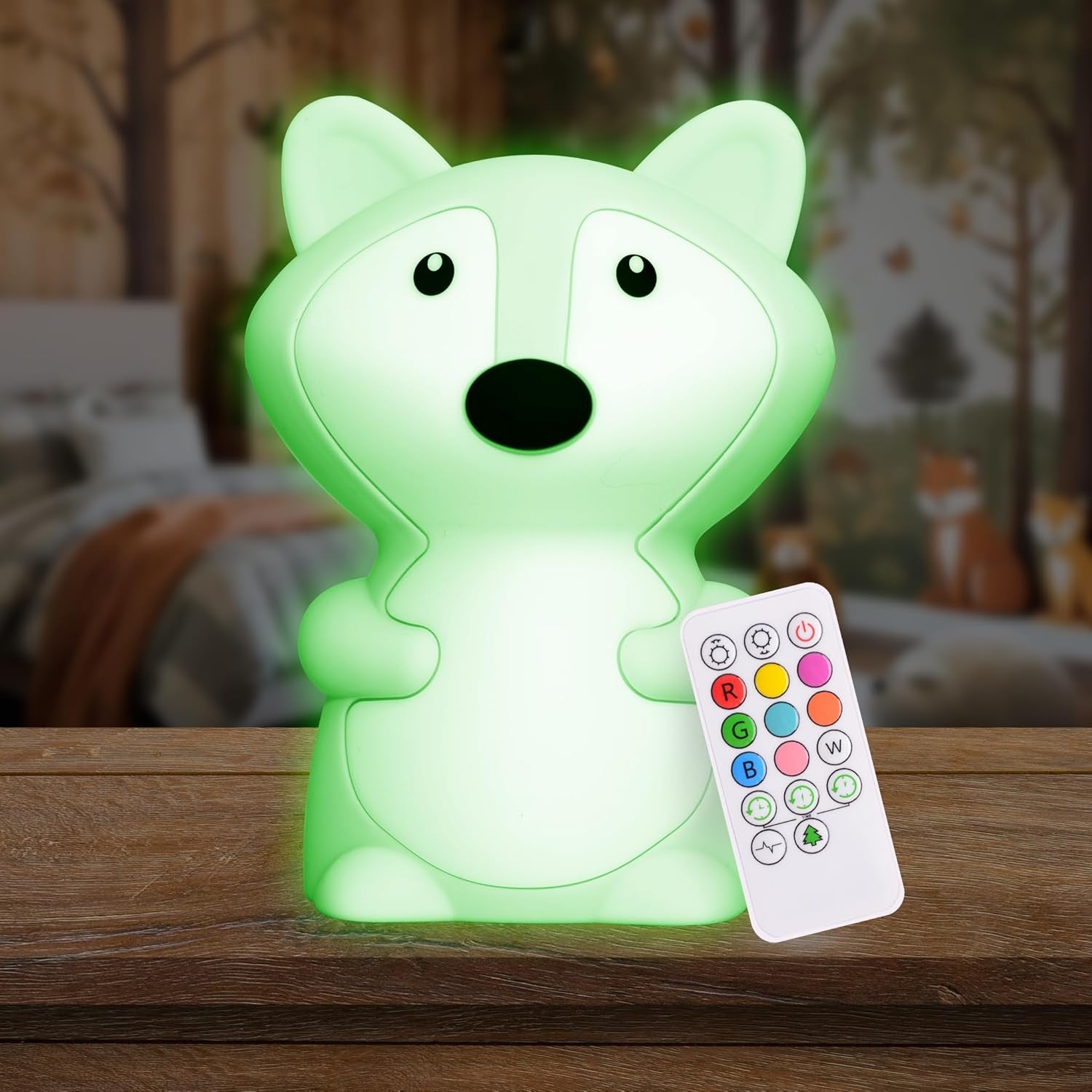 Lumipets Remote Control Silicone Night Light for Kids - Puppy Dog Design with 9 Soft Colors & Sleep Timer - Rechargeable, Battery-Operated Lamp for Bedroom | Baby Nursery, Toddler, Girls, Boys