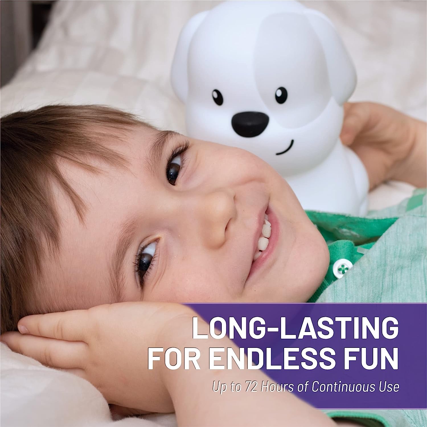 Lumipets Remote Control Silicone Night Light for Kids - Puppy Dog Design with 9 Soft Colors & Sleep Timer - Rechargeable, Battery-Operated Lamp for Bedroom | Baby Nursery, Toddler, Girls, Boys