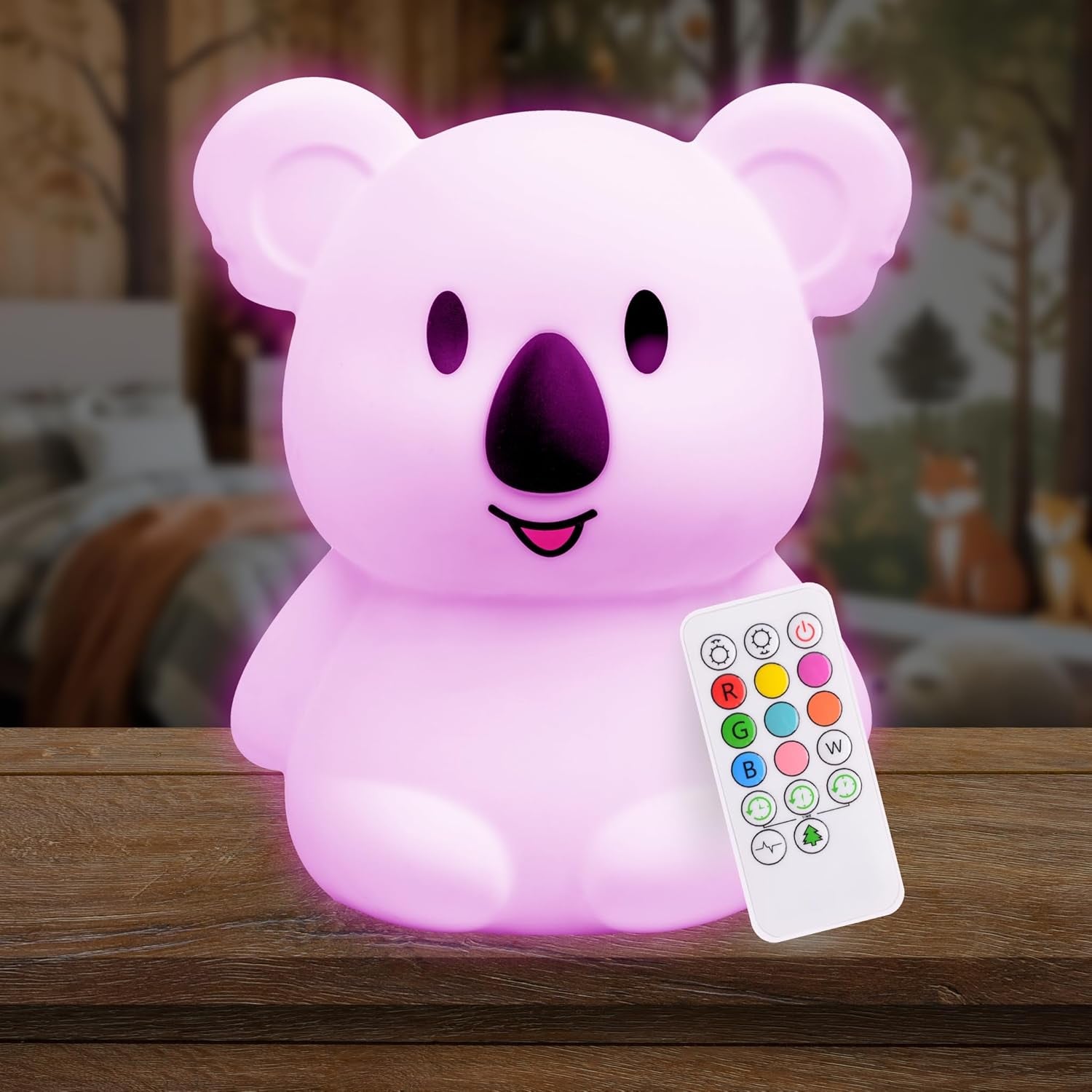 Lumipets Remote Control Silicone Night Light for Kids - Puppy Dog Design with 9 Soft Colors & Sleep Timer - Rechargeable, Battery-Operated Lamp for Bedroom | Baby Nursery, Toddler, Girls, Boys