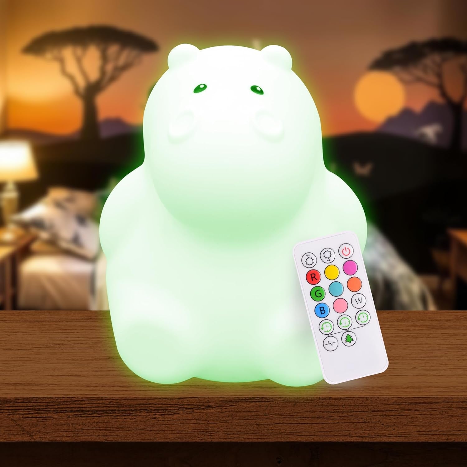 Lumipets Remote Control Silicone Night Light for Kids - Puppy Dog Design with 9 Soft Colors & Sleep Timer - Rechargeable, Battery-Operated Lamp for Bedroom | Baby Nursery, Toddler, Girls, Boys