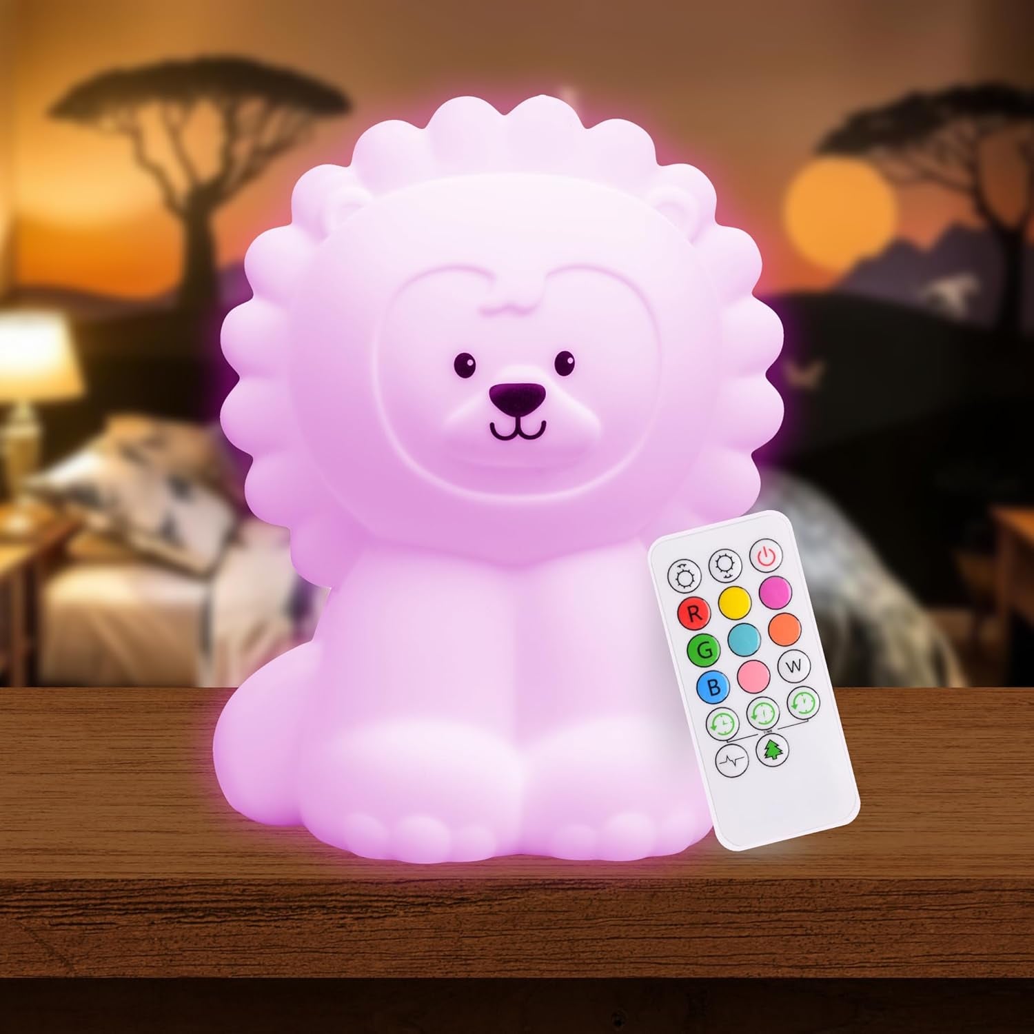 Lumipets Remote Control Silicone Night Light for Kids - Puppy Dog Design with 9 Soft Colors & Sleep Timer - Rechargeable, Battery-Operated Lamp for Bedroom | Baby Nursery, Toddler, Girls, Boys