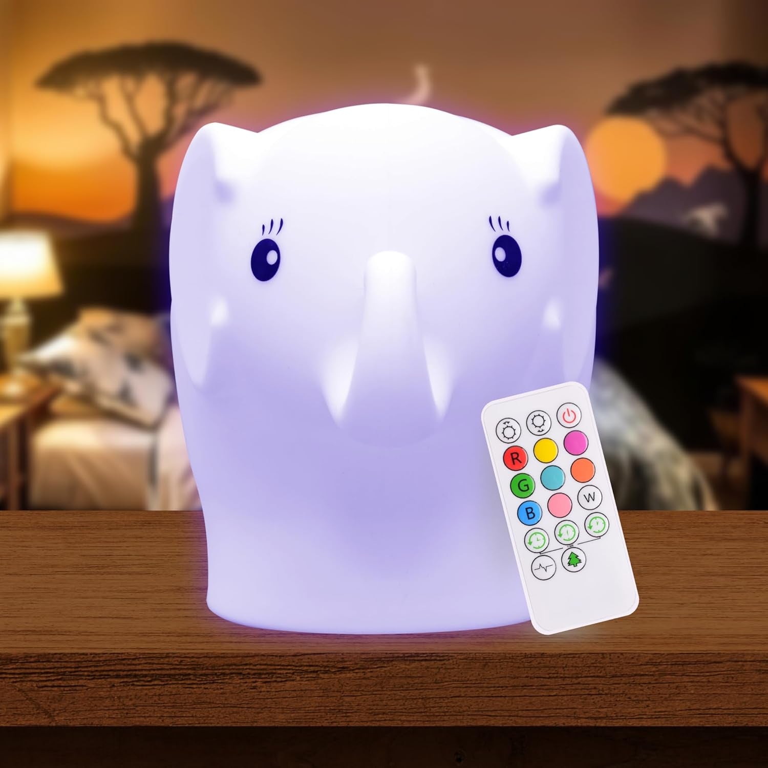 Lumipets Remote Control Silicone Night Light for Kids - Puppy Dog Design with 9 Soft Colors & Sleep Timer - Rechargeable, Battery-Operated Lamp for Bedroom | Baby Nursery, Toddler, Girls, Boys